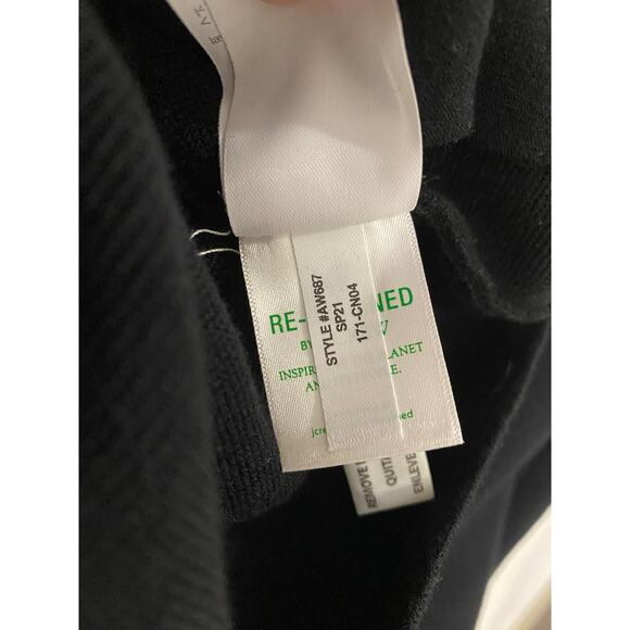 J. Crew Camille Black Sweater Blazer Small Knit Cotton Wool Dark Academia Preppy - Picture 7 of 10